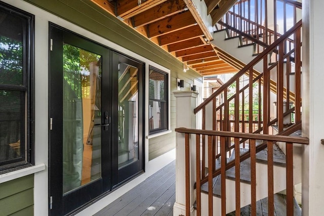 331 Chelsea St Unit 1, Boston, MA 02128 - deck featuring stairs and french doors