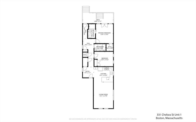 331 Chelsea St Unit 1, Boston, MA 02128 - home floor plan