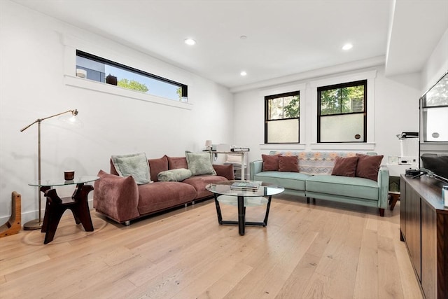 331 Chelsea St Unit 1, Boston, MA 02128 - living room with light wood-type flooring and recessed lighting