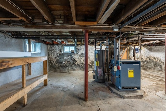 263 Jefferson Ave, Salem, MA 01970 - below grade area featuring water heater and a heating unit