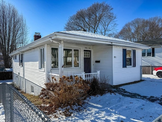 view of front of home with covered porch