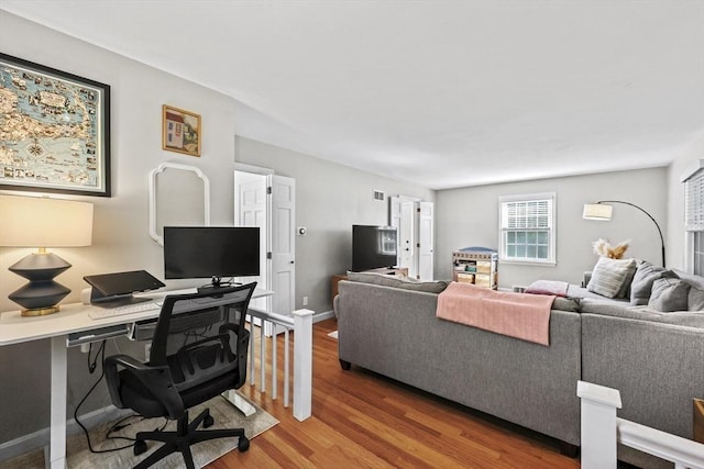 82 Knollwood Dr, Longmeadow, MA 01106 - living area with a desk and wood finished floors