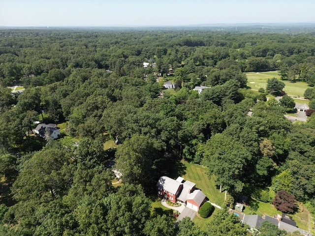 82 Knollwood Dr, Longmeadow, MA 01106 - aerial overview of property's location with a heavily wooded area