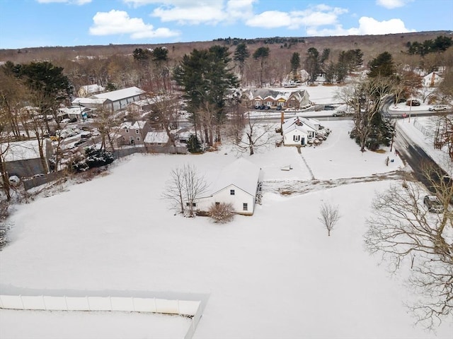 view of snowy aerial view