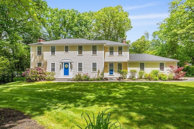 1 Emerson Dr, Acton, MA 01720 - colonial inspired home featuring a chimney and a front yard