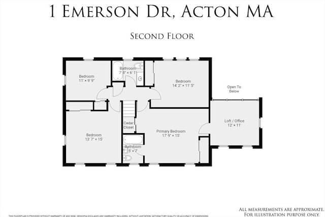1 Emerson Dr, Acton, MA 01720 - floor plan / room layout