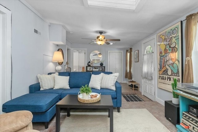 1 Nelson St Unit C, Upton, MA 01568 - living area with a ceiling fan