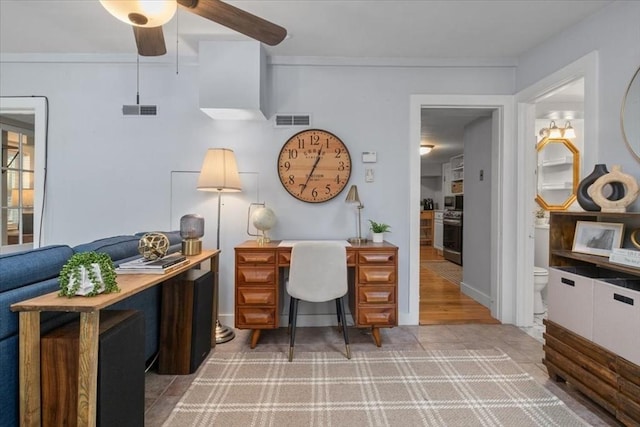 1 Nelson St Unit C, Upton, MA 01568 - office area with ceiling fan