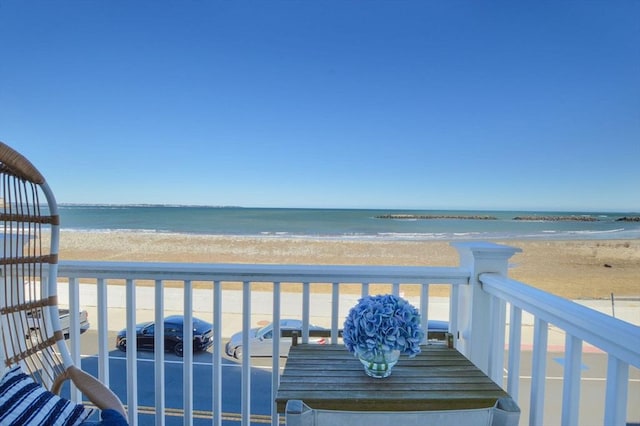 148 Winthrop Shore Dr Unit 5, Winthrop, MA 02152 - balcony featuring view of water and beach