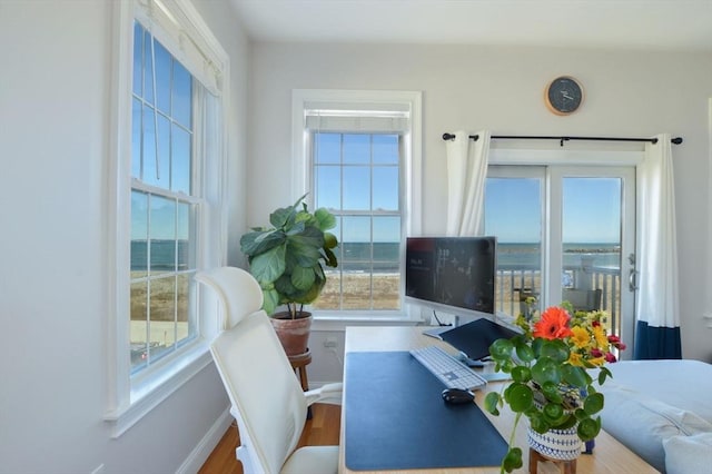 148 Winthrop Shore Dr Unit 5, Winthrop, MA 02152 - office area with wood finished floors and baseboards