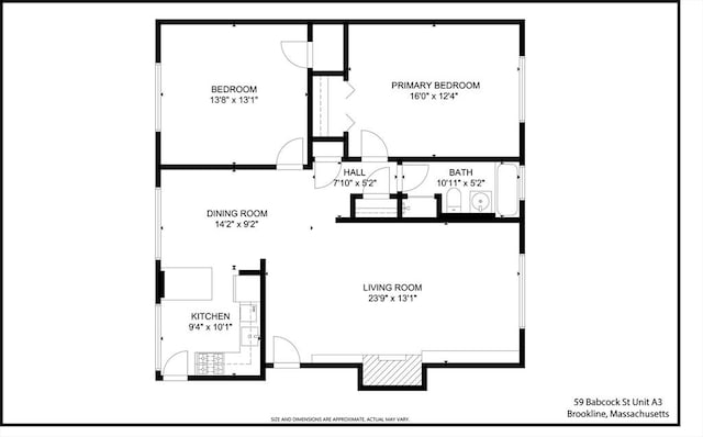 59 Babcock St Unit 5, Brookline, MA 02446 - room layout