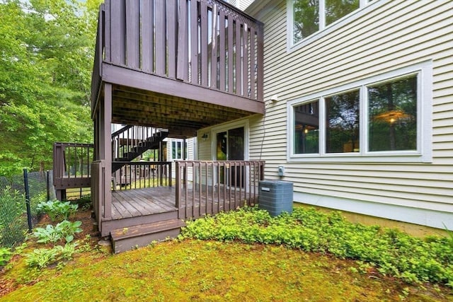 15 Pebble Bch Unit 2005-103, Mashpee, MA 02649 - view of home's exterior with a wooden deck and stairs