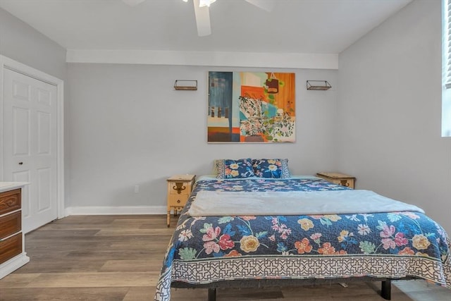 28 Broad St Unit 203, Marlborough, MA 01752 - bedroom featuring wood finished floors and a ceiling fan
