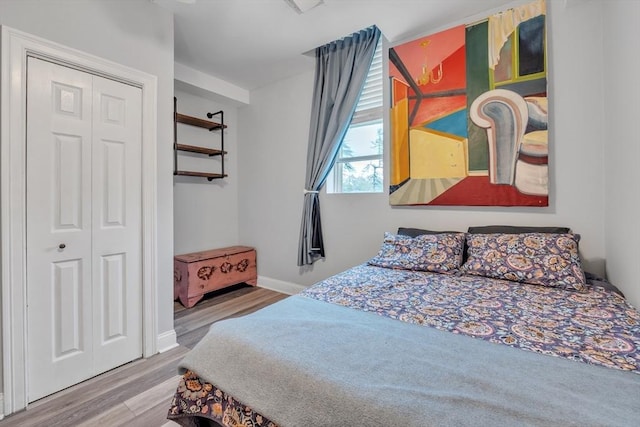 28 Broad St Unit 203, Marlborough, MA 01752 - bedroom with wood finished floors and a closet