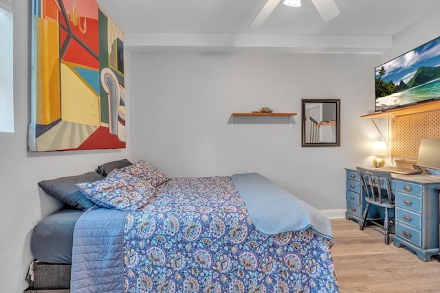 28 Broad St Unit 203, Marlborough, MA 01752 - bedroom with wood finished floors, ceiling fan, and a desk
