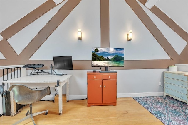28 Broad St Unit 203, Marlborough, MA 01752 - office featuring lofted ceiling and light wood-style floors