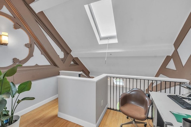 28 Broad St Unit 203, Marlborough, MA 01752 - office with a skylight and wood finished floors