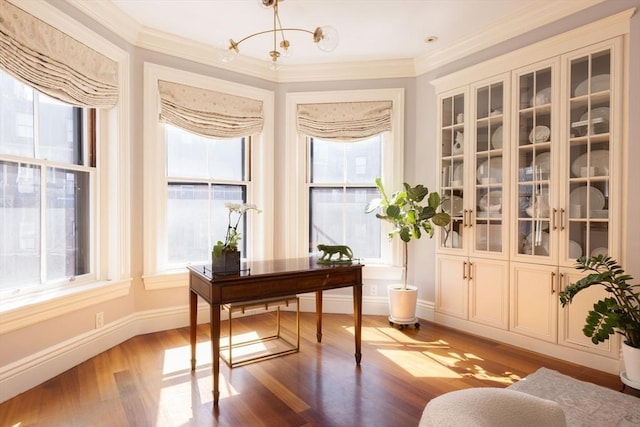 392 Marlborough St Unit 3, Boston, MA 02115 - sunroom with a chandelier and plenty of natural light