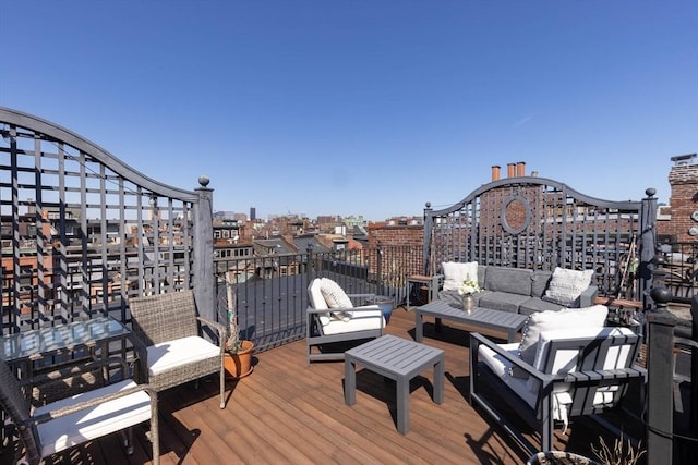 392 Marlborough St Unit 3, Boston, MA 02115 - deck with outdoor lounge area
