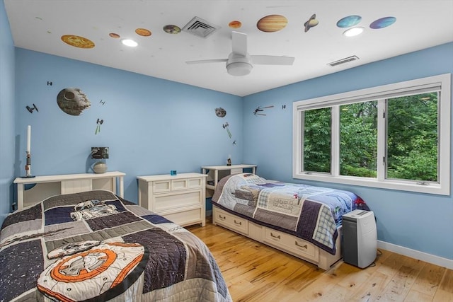 4 Benjamin Pl Unit 4, Brookline, MA 02467 - bedroom featuring light wood finished floors, a ceiling fan, and recessed lighting