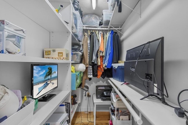 4 Benjamin Pl Unit 4, Brookline, MA 02467 - walk in closet with wood finished floors