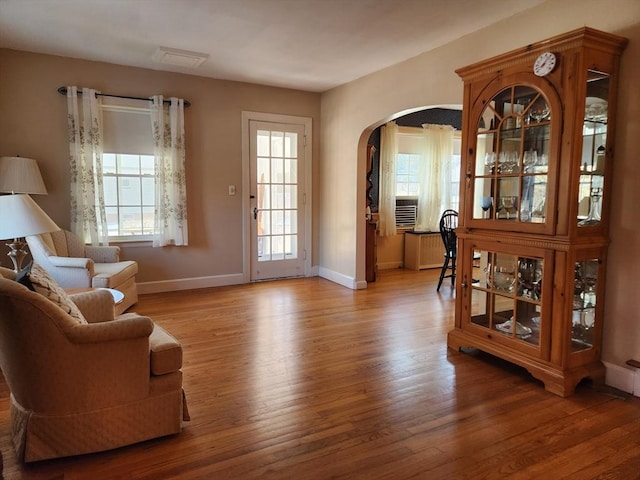 interior space featuring light wood-type flooring