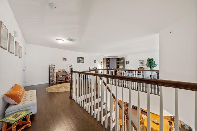 4 Helen Ln Unit 4, Millis, MA 02054 - hall with hardwood / wood-style floors, an upstairs landing, and baseboards