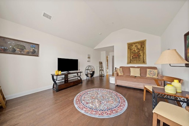 4 Helen Ln Unit 4, Millis, MA 02054 - living room with lofted ceiling, wood finished floors, and baseboards