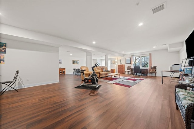 4 Helen Ln Unit 4, Millis, MA 02054 - exercise area with wood finished floors, recessed lighting, and baseboards