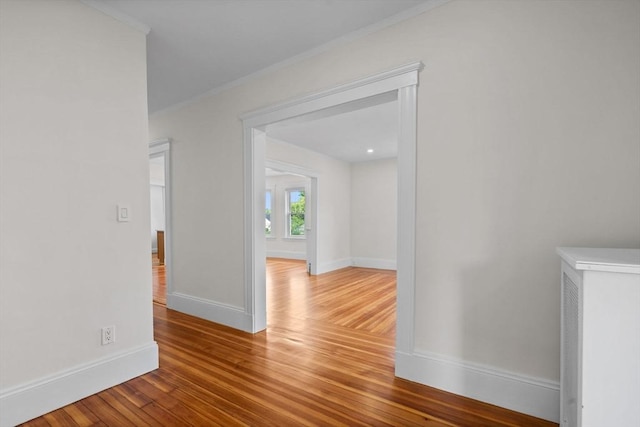 37 Fountain Rd Unit 2, Arlington, MA 02476 - hallway featuring hardwood / wood-style flooring, baseboards, and crown molding