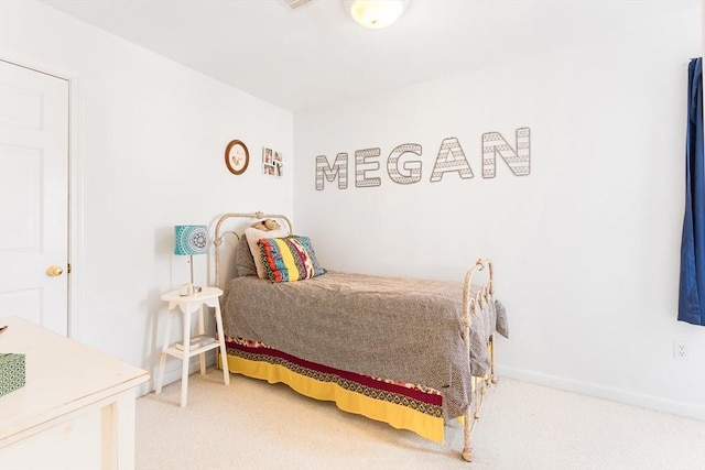 bedroom with carpet floors