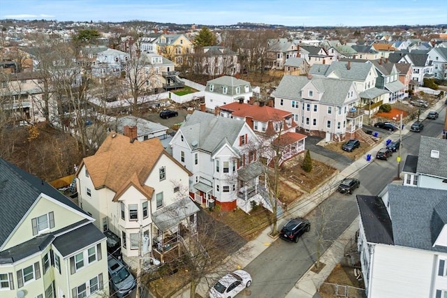 18 Newhall St, Malden, MA 02148 - aerial perspective of suburban area