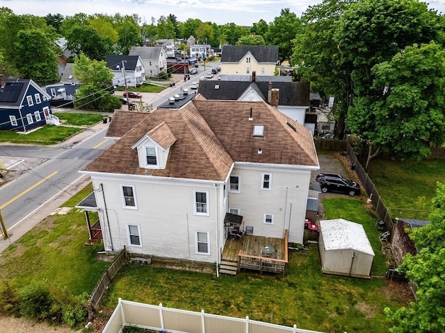 aerial perspective of suburban area