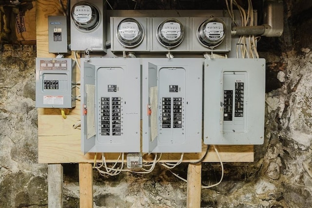 utilities with electric panel and electric meter