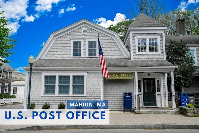324 Front St Unit 4, Marion, MA 02738 - view of front of property with a shingled roof and a gambrel roof