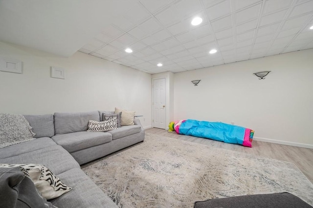 living room featuring hardwood / wood-style floors