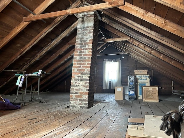 view of attic