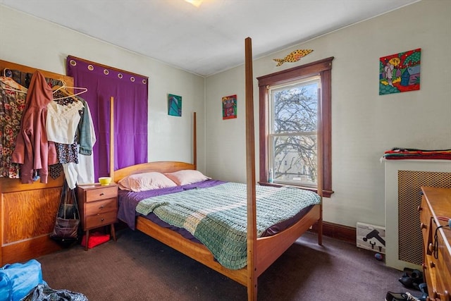 bedroom featuring carpet