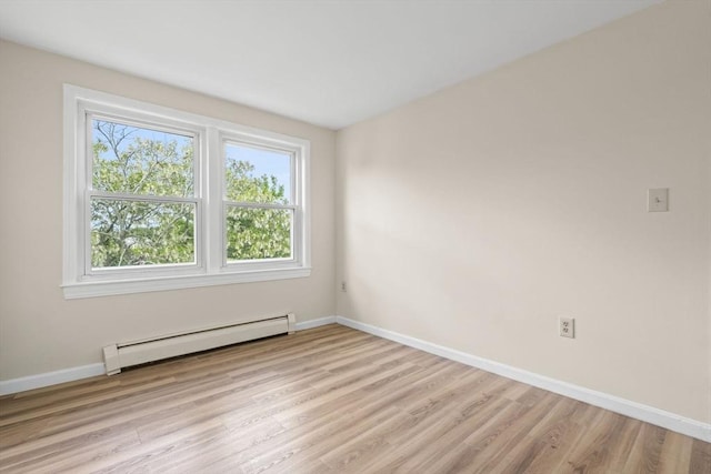 103 Claybourne Unit 103, Boston, MA 02124 - spare room featuring a baseboard radiator, wood finished floors, and baseboards