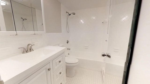 10 Williams Unit 39, Watertown, MA 02472 - full bathroom featuring toilet, vanity,  shower combination, and tile patterned floors