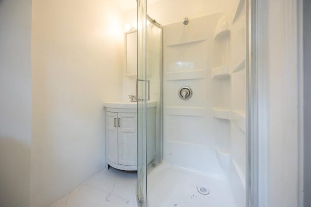 286 Mountain St, Sharon, MA 02067 - bathroom featuring a stall shower and vanity