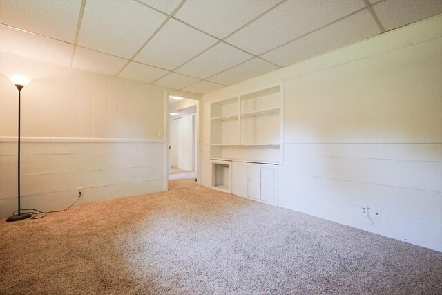 286 Mountain St, Sharon, MA 02067 - empty room with carpet floors and a drop ceiling
