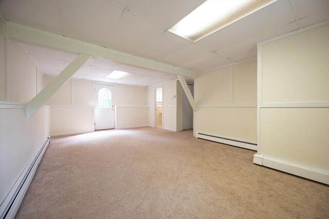 286 Mountain St, Sharon, MA 02067 - bonus room featuring baseboard heating and carpet floors