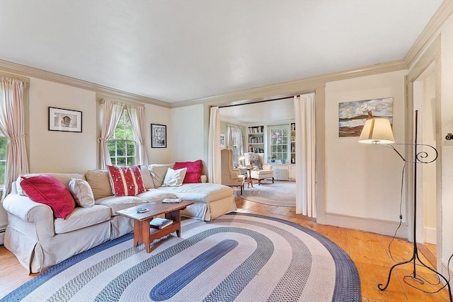 34 Fletcher Ln, Littleton, MA 01460 - living room featuring crown molding