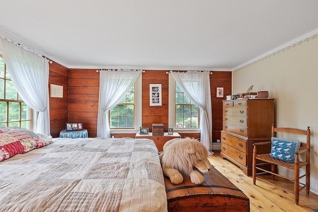 34 Fletcher Ln, Littleton, MA 01460 - bedroom featuring light wood finished floors, baseboard heating, and ornamental molding