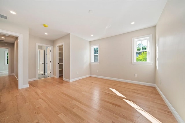 43 Lake Ave, Sharon, MA 02067 - unfurnished room with attic access, plenty of natural light, light wood-style floors, and recessed lighting