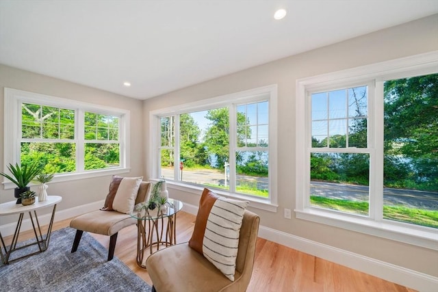43 Lake Ave, Sharon, MA 02067 - living area with wood finished floors and recessed lighting