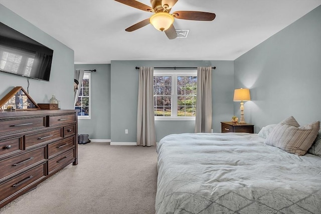 261 Bean Porridge Hill Rd, Westminster, MA 01473 - bedroom with baseboards, visible vents, multiple windows, and light carpet