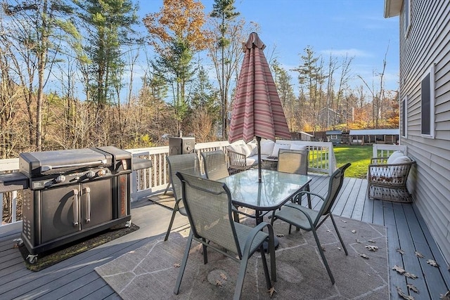 261 Bean Porridge Hill Rd, Westminster, MA 01473 - deck with outdoor dining space and area for grilling