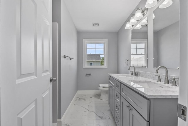 119 Tripp St, Fall River, MA 02724 - full bathroom featuring marble finish floors and double vanity